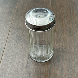 Glass Toothpick Holder Mason Jar, Silver Lid, Kitchen Storage, Vintage Style